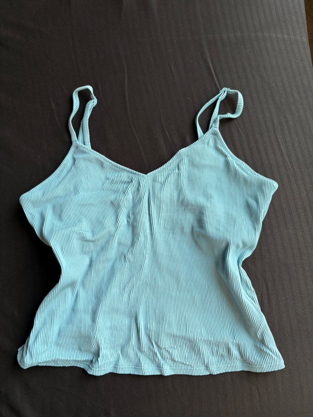 aerie turquoise ribbed cropped tank